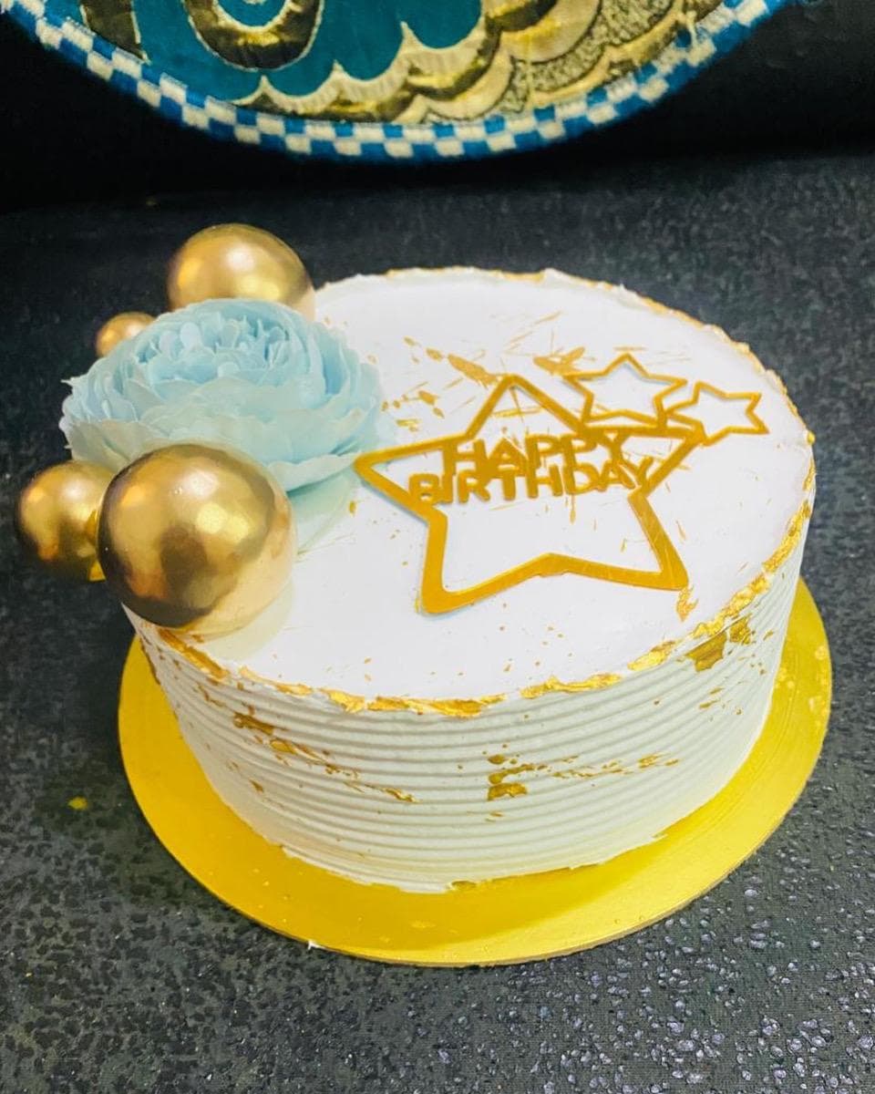 Butterscotch cake real photograph 2