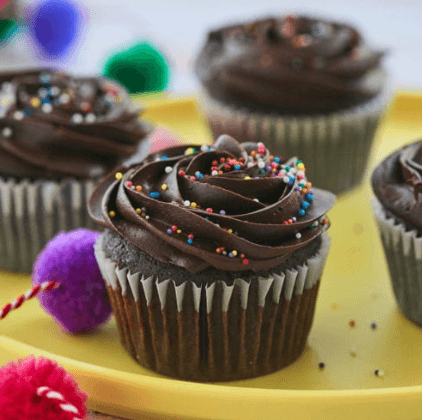 Chocolate Fudge Cupcake cake real photograph 2