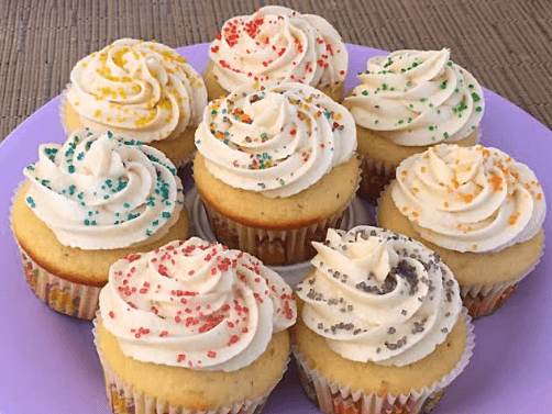 Classic Vanilla Cupcake cake real photograph 2