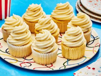 Classic Vanilla Cupcake cake real photograph 1