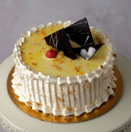 Kesar Badam cake real photograph 2